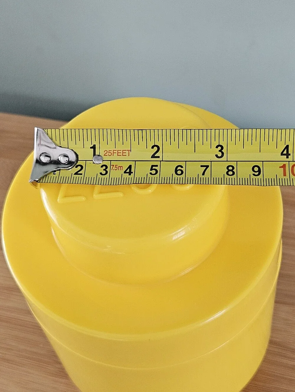 LEGO Yellow Stackable Storage Brick Canister Made In Poland